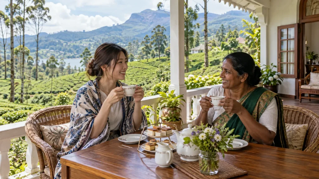 紅茶の高原を訪れるスリランカ6泊7日の旅（生成イメージ）