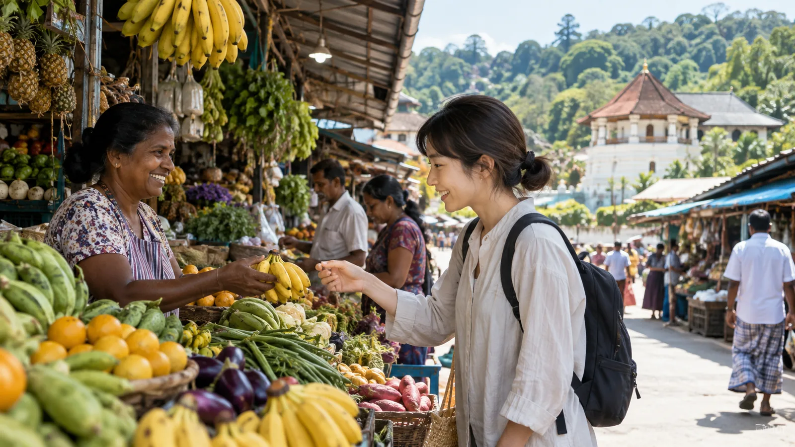 スリランカの世界遺産や町を訪ねる旅の生成イメージ